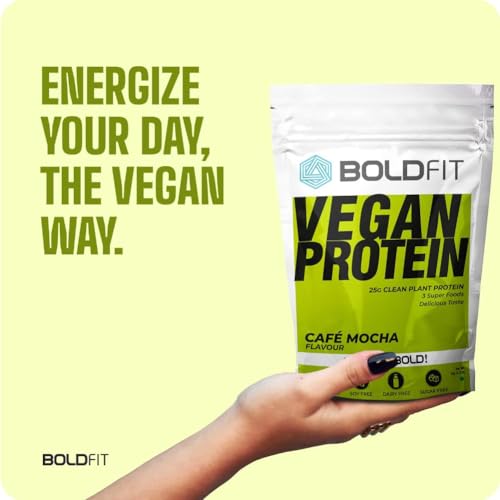 Image of Boldfit Plant Based Protein Powder For Men & Women - Vegan Plant Protein Powder For Men & Women - Supports Metabolism, Immunity & Antioxidant - Cafe Mocha 1kg
