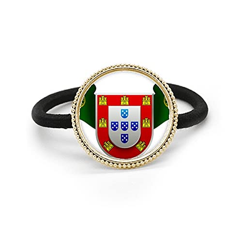 Goma de pelo con emblema de Portugal en metal para peinados firmes