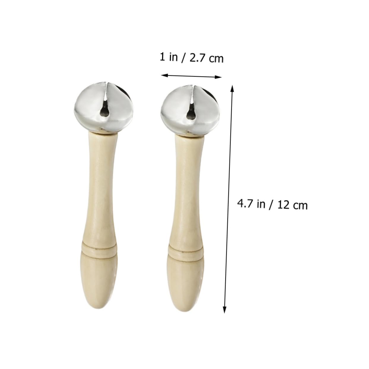 SUPVOX Dinner Bell Hand Shake Bell Music Instrument Stick Practice for Wrist and Arm