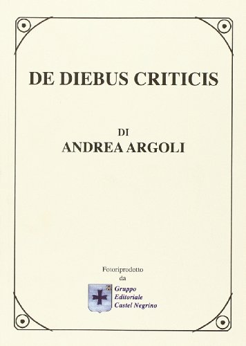 Portada de De diebus criticis