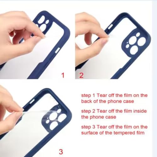 for Samsung Galaxy A15 5G Clear Case, Phone Case with Built-in Screen Protector Dual Layer Full Body Protective Hard PC +Soft TPU Bumper Transparent Shockproof Cover for Galaxy A15 5G (Pink) - Image 4