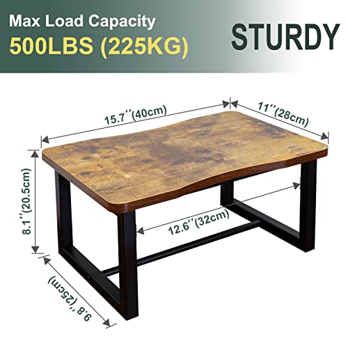 Image of Wooden Step Stool, Stepping Stool for Adult, Wood One Step for Kitchen, Bedroom, Living Room, Bathroom Hold up to 500lbs