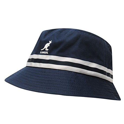 Kangol Mens Stripe Bucket Hat Navy S-M