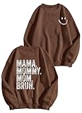 Photo Gallery sxkayxr mama mommy mom bruh camicie a maniche lunghe per le donne alla moda camicie per la festa della mamma cool mamme club sorriso felpe grafiche, marrone, m Photo Gallery sxkayxr mama mommy mom bruh camicie a maniche lunghe per le donne alla moda camicie per la festa della mamma cool mamme club sorriso felpe grafiche, marrone, m