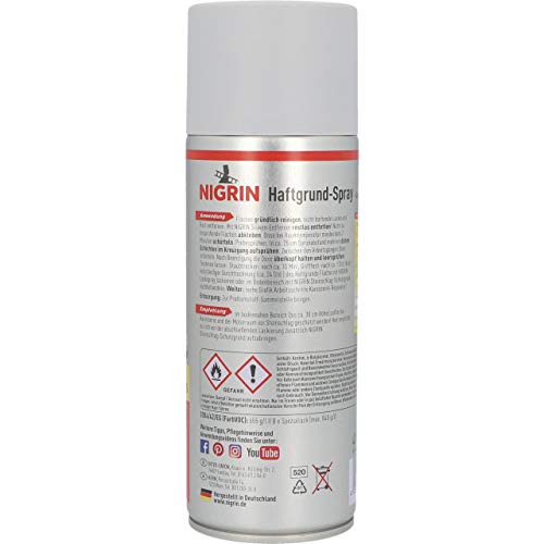 Nigrin 74115 Spray Apprêt, 400 ML, gris