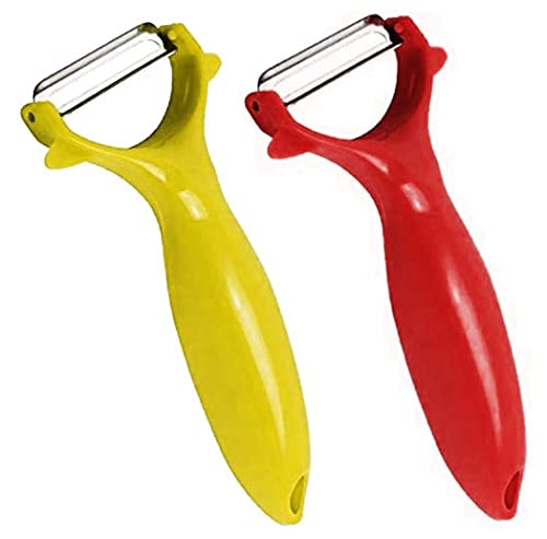 Pack of 2 Vegetable Peeler for Kitchen with Ergonomic Non-Slip Handle & Sharp Blade