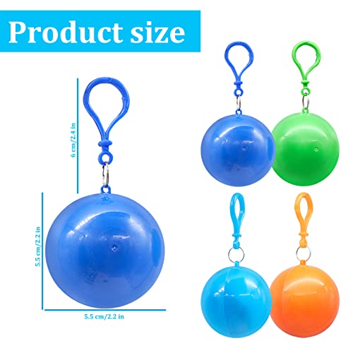 TULEBOLIAN 4pcs ImperméAble La Balle,Balle ImperméAble Portable,Transparent Et ImperméAble,RéUtilisable Poncho,Portatif D'Urgence Les Voyages, Les Parcs D'Attractions, Les Concerts – vue 4