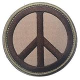 Peace Sign World Peace Military Hook Loop Tactics Morale Embroidered Patch (color2)
