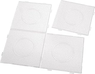 Beads Pegboard - 4 Pcs, 5.7''x5.7'' Hama Bead Boards, Peg Boards, Square Bead Pegboards, Plastic Fuse Beads Pegboards for Kids Adults DIY Handcraft