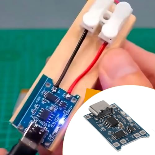 ACOLY 10Pcs TC4056 USB C Li-Ionen-Batterie-Ladeplatinenmodul Typ C 5V 1A Li-Batterieladegerät-Schutzplatine