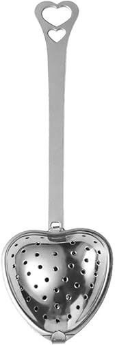 Miniatura 4 de Coladores de té para té suelto, infusor de té, juego de filtros de té en forma de corazón, cuchara larga, tazas de cocina, difusor con asa, cuchara