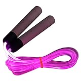 LED-Leucht-Springseil, blinkendes Leucht-Springseil, Fitness-Springseil, leuchtendes Spielzeug, im Dunkeln leuchtendes, blinkendes Geschenk für Kinder, Erwachsene, Party, um bleiben, Gewichtsve(rosa)