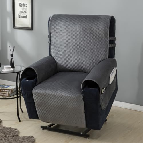 STONECREST Lift Chair Cover, Velvet Electirc Recliner Slipcover, Stay in