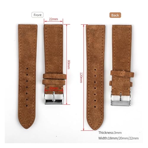 Sangle montre cuir véritable et boucle acier inoxydable - 2