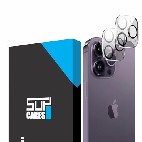 Image of SupCares Premium Camera Lens Protector Tempered Glass Compatible For iPhone 15 Pro and iPhone 15 Pro Max With Installation Kit | Edge to Edge Coverage | Transparent | Pack of 2