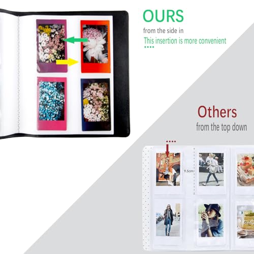 256 Pocket Photo Album for Polaroid Pictures Compatible with Fujifilm Instax Mini LiPlay, 12, 11, 9, 8, 40 Evo, 7S Instant Cameras, and Polaroids Snap Touch, PIC-300, Z2300, Mint Zip Printers (Black)