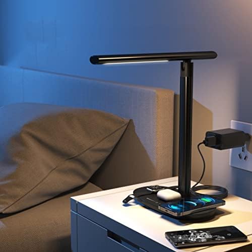 zsedp led table lamp charger lamp phone headset watch charging smart charging light