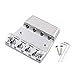 LYWS Zinc Alloy 4 String Bass Bridge Tailpiece Chrome
