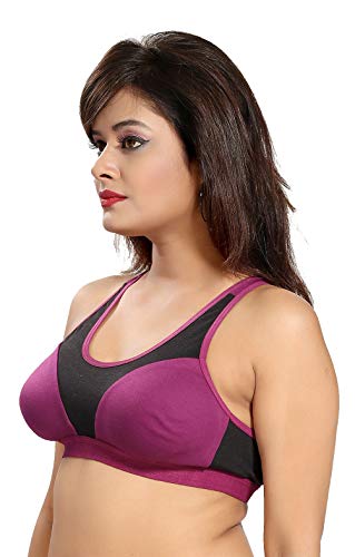Image of Fabme Women's Hosiery Cotton Seamless Non-Padded Non Wired Bra