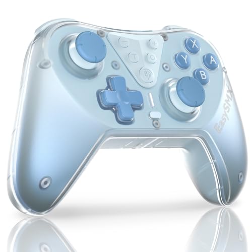 Switch Pro Controller, Wireless Gamepad für Switch Pro Bluetooth Controller, T39 Switch Controller mit Turbo, Vibration für Switch Pro/Lite/OLED und PC (Steam), Vibration, 6-Achsen Gyrosko Blau