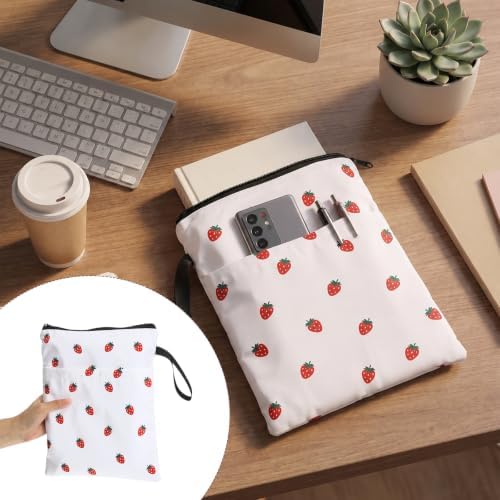 Book Sleeve Pouch with Strawberry Pattern, Waterproof Book Sleeve — 사진 5