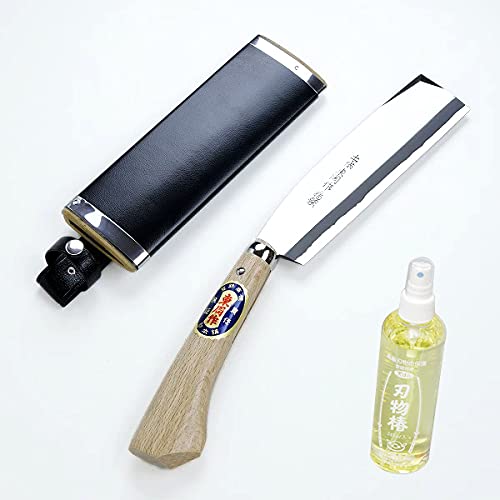 Amazon.co.jp: 本場土佐 火造り鉈 最高級 腰ナタ両刃 白紙鋼 210mm + 