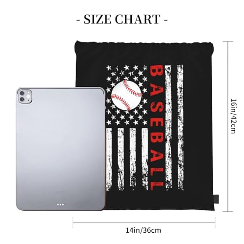 American Baseball Flag Unisex Drawstring Backpack Bag Sport Gym Travel Swim Sackpack3