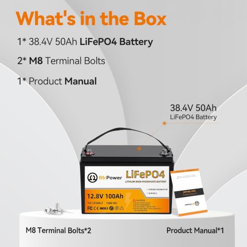 Image of 3 PACK 36V 50Ah Trolling Motors Lithium LiFePO4 Battery, Built-in 50A BMS, 1.2C Discharge 60A Current,Deep Cycle Group31 Battery, Perfect for Trolling Motor,RV, Boat, Marine, Solar