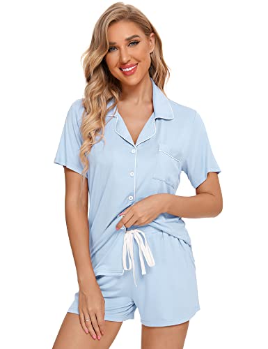 Leikar 2 Pack Button Up Pajama Set For Women Sleepwear Soft Pjs Bride Pajamas2