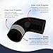 Endure 90 Degree Elbow Coupler Silicone Hose 4-Ply, 2.5-Inch(63mm), Couplers for High Performance Vehicles, Intake Piping, Length(102mm), Thickness (5mm), Automotive Silicone Hose - Black