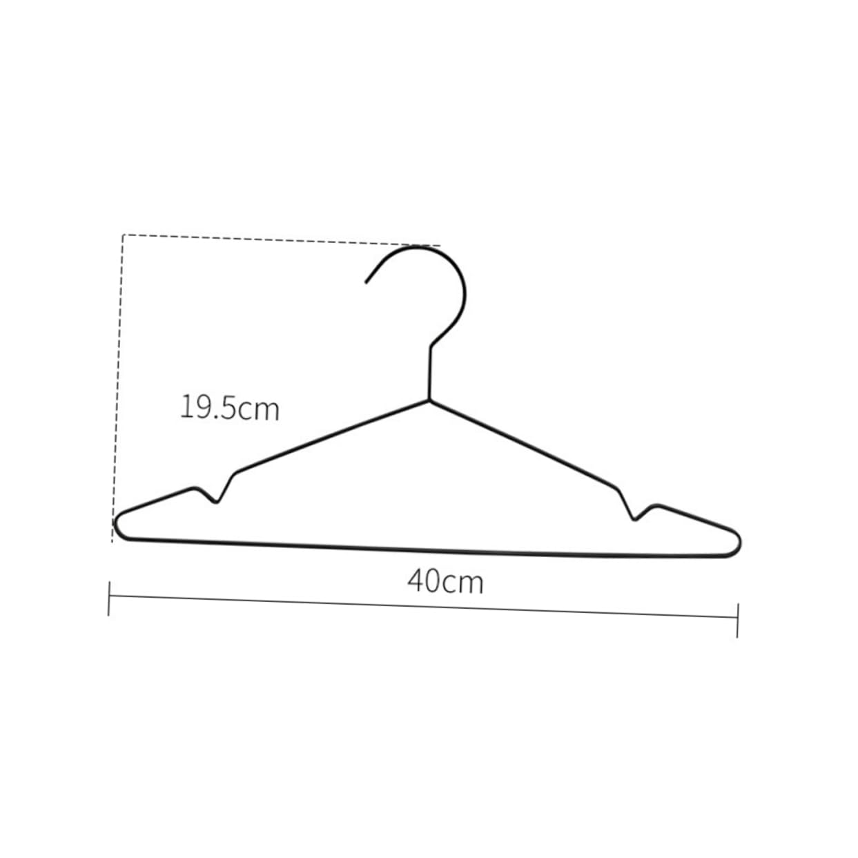 KOMBIUDA 5pcs Metal Hangers Round Clothes Rack Wire Coat Hangers Clothes Suit Hangers Thickened Hangers Clothes Hanging Racks Notched Hangers Trouser Hanger Wire Cloth Hanger Black