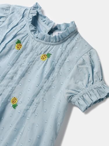 Image of Nautinati Baby Girls Printed Flutter Sleeve Top with Shorts Clothing Set | Age 0-3 Years