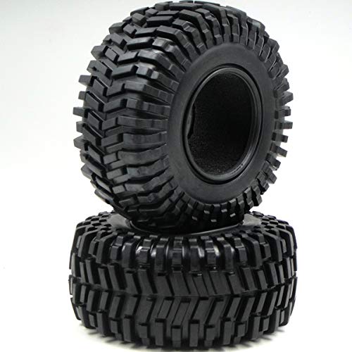 Hobbysoul 2Pcs Rc Height 125Mm/4.92'' Tires 2.2 Tyres For Rc 1/10 Mud Crawler Truck Yeti Scx10 Trx4 #TOP3