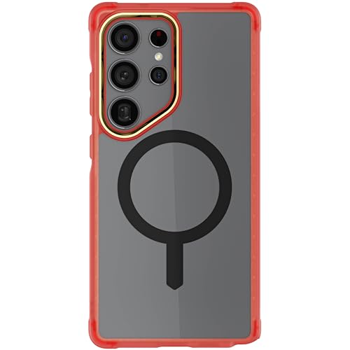 Image of Ghostek Covert Clear S25 Ultra Case for Women with MagSafe Magnetic Ring, Slim Thin Shockproof Phone Cover Compatible with Samsung Galaxy S25Ultra 2025 (6.9 inch) (Pink)