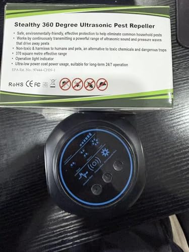 Ultrasonic Mouse Repellent Plug in, Indoor Pest Rodent Control for Mouse Mice Rat Squirrel, Electronic Repelling Device Mouse Traps for House Kitchen Garage