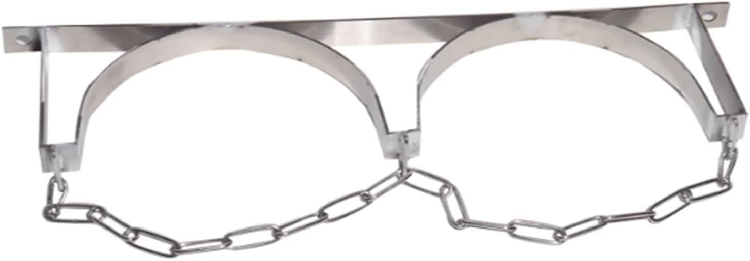 Wandhalter für Gasflaschen, kommerzielle Gasflaschenhalterung aus Edelstahl 304 mit Schutzkette(23.6 in(Length))