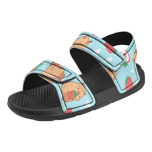 Girls Capybara Sandals Fashion Athletic Summer Sport Sandals Adjustable for Kids Toddler Cute Beach Water Shoes