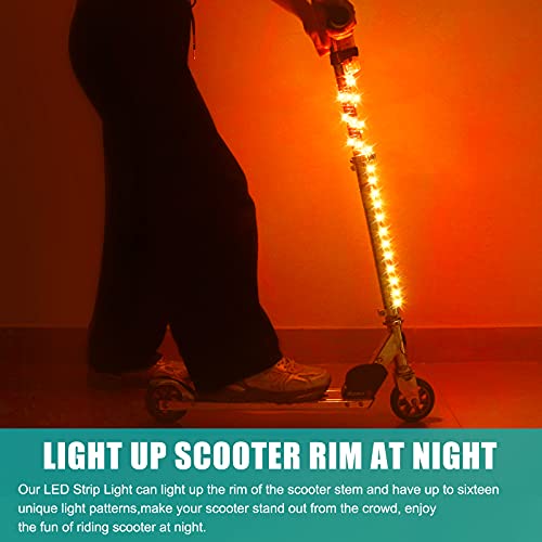 Waybelive Led Scooter Stem Light, Remote Control Scooter Light, 16 Color Change By Yourself, 2X1 Ft, Waterproof, Shockproof, Super Bright To Display At Night. Good Gift For Kids #TOP1