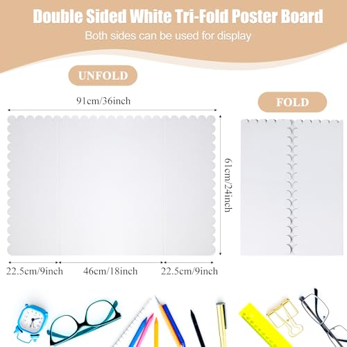 Panneau de présentation à trois volets blanc pour stand et arrière-plan - 3