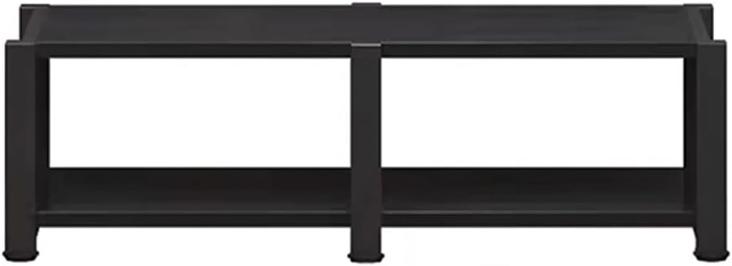 2/3/4-Tier Stereo Cabinet,AV Media Stand,Audio-Video Shelving,Gaming Console Shelf,Double Position Audio Rack,Large Storage Space,Modern TV Stand for Living Room,Home,Office(Black,2 Tier)