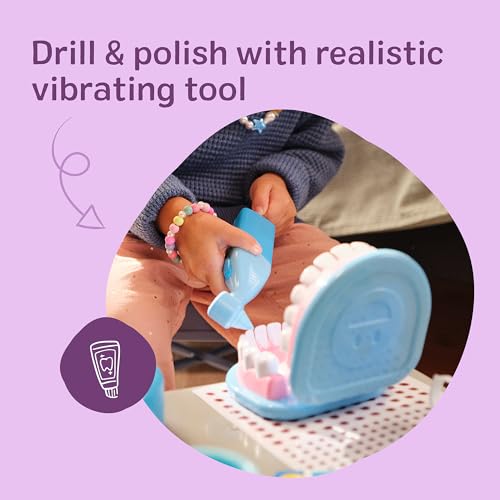 Image of Melissa & Doug Super Smile Dentist Play Set, 25-Piece Dentist Kit with Oversized Teeth, Large Tools & Accessories, Kids Toys for Girls & Boys 3+