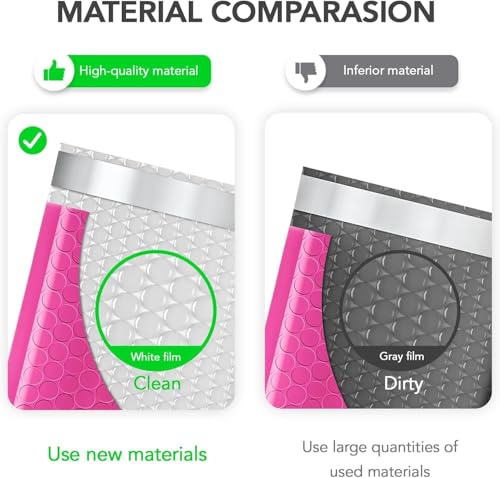 Image of Fuxury Bubble Mailers 6x10 inch Pink Padded Envelopes 1000Pack Strong Adhesion Thick Padded Mailers for Small Business Mailing Small Items,Jewelry,Makeup