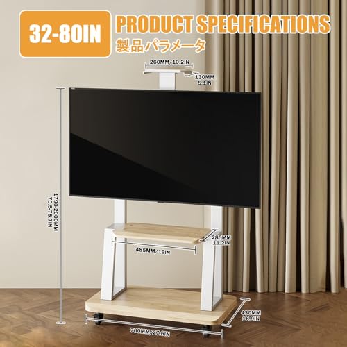 Soporte móvil universal para TV de piso 32-80in miniatura 2