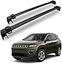 Richeer Roof Rack Cross Bars Fit for 2017 2018 2019 2020 2021 Compass MP with Side Rails, Aluminum Cross Bar for Cargo Racks Rooftop Luggage Bicycle Roof Bag