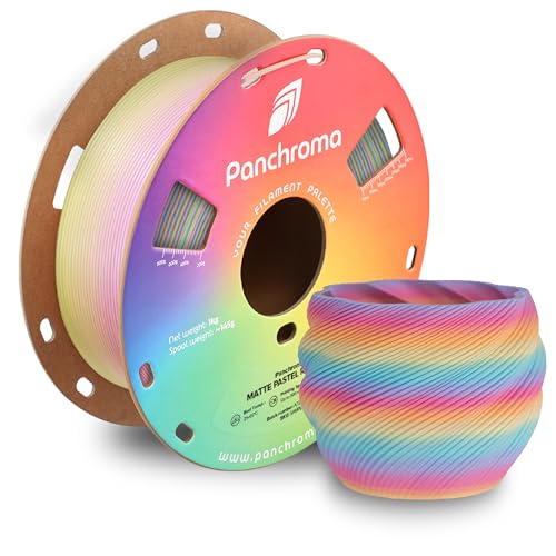 Image of Polymaker Panchroma Matte PLA Filament 1.75mm, High Speed Gradient Pastel Rainbow PLA 1kg (2.2 lbs), Formerly Polyterra Clog-Free 3D Printer Filament, Accuracy + /- 0.02mm, Fits FDM Printers