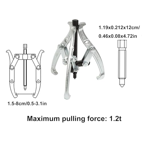 Juego de extractor de rodamientos de precisión, herramienta universal de extracción de rodamientos libremente extensible para bujes de inercia, poleas y bridas, herramienta esencial de mantenimiento