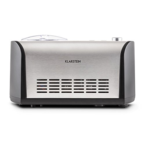 Klarstein Snowberry & Choc - Eismaschine, Speiseeismaschine, Eisbereiter, 135 Watt, 1,2 Liter Fassungsvermögen, Kühlhaltefunktion, Timer, Zubereitungszeit: 30-40 min, silber – Bild 3