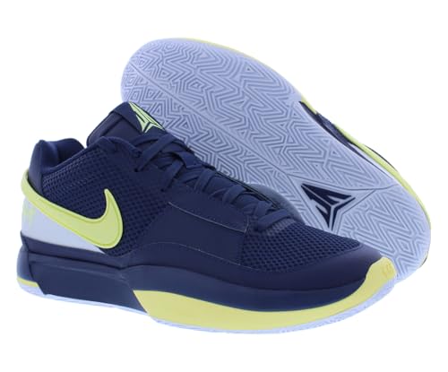 Image of Nike Ja 1 Men's Basketball Shoes, Midnight Navy /Light Laser Orange /Football Grey, Size 9