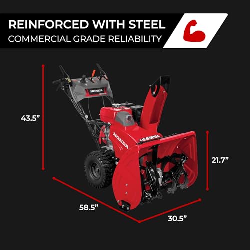 Image of Honda HSS928 28-Inch Two Stage Snow Blower with Pneumatic Sure-Grip Tires, Clears Up to 1900 Pounds per Minute with 52-Foot Max Throwing Distance, Self-Propelled (HSS928AAW)