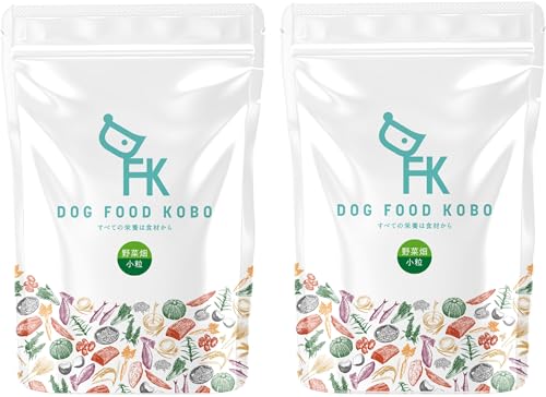 ドッグフード工房 無添加 国産 (生づくり製法) ドライフード カリカリタイプ (野菜畑 小粒 / 700g × 2袋) 天然素材 シニア/成犬用/小型犬